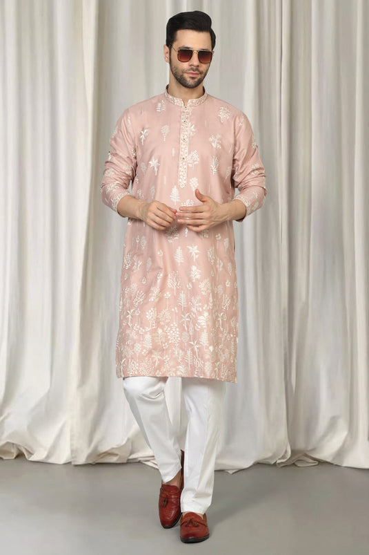Upwan Embroidered Kurta Back Elastic Pants