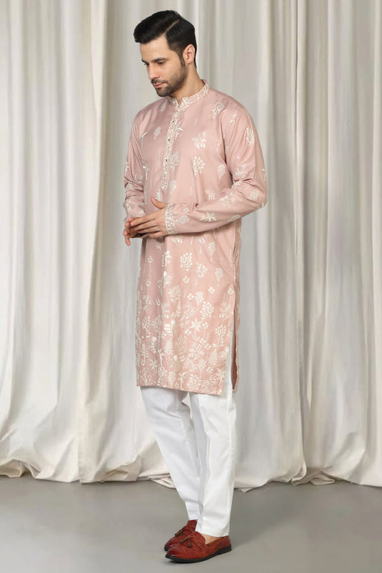 Upwan Embroidered Kurta Back Elastic Pants
