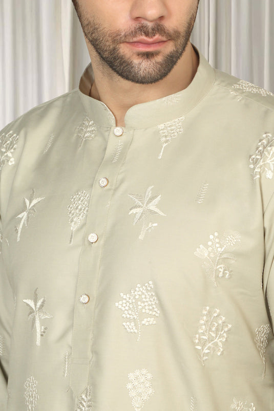 Upwan Embroidered Kurta Back Elastic Pants