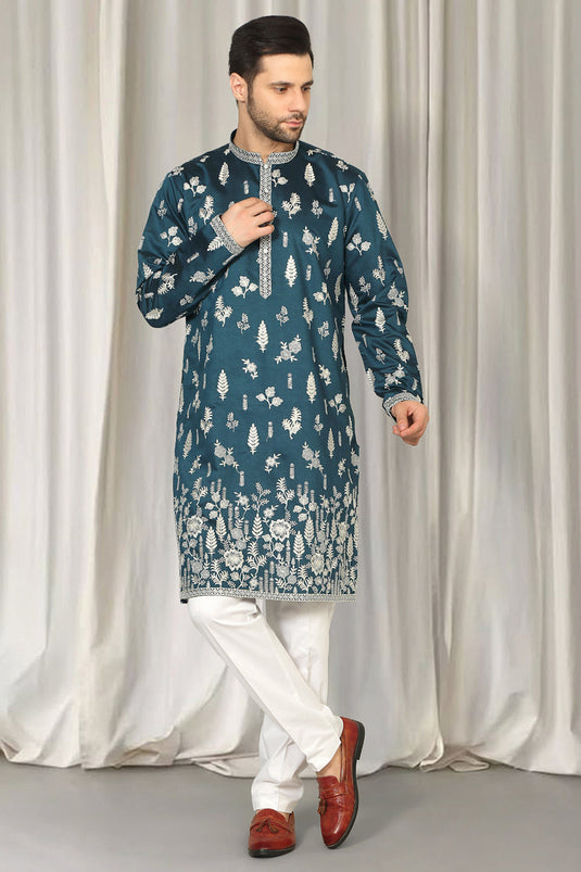 Upwan Embroidered Kurta Back Elastic Pants