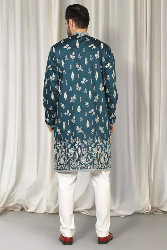 Upwan Embroidered Kurta Back Elastic Pants