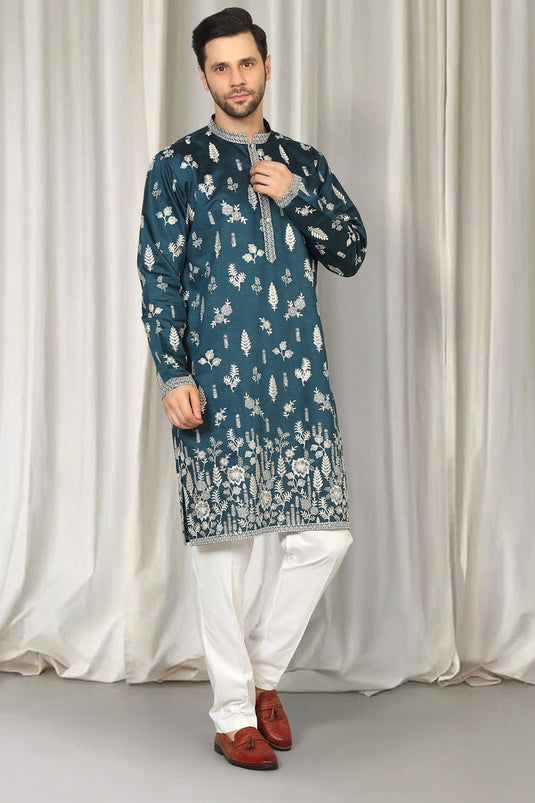 Upwan Embroidered Kurta Back Elastic Pants