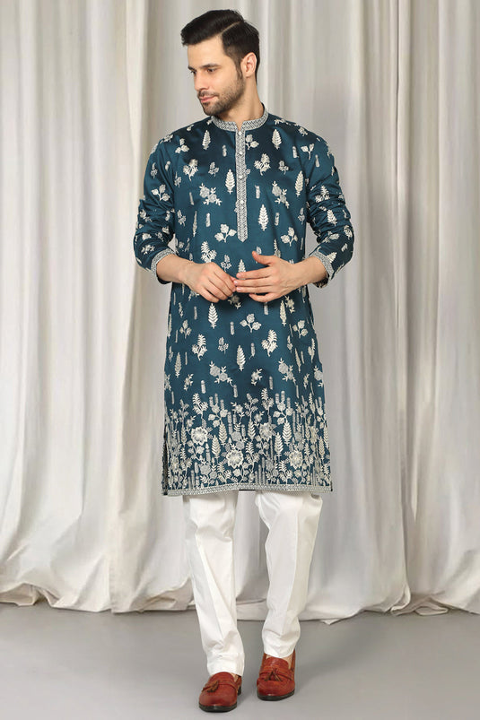 Upwan Embroidered Kurta Back Elastic Pants