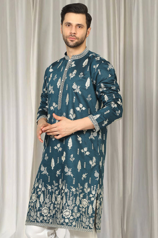 Upwan Embroidered Kurta Back Elastic Pants