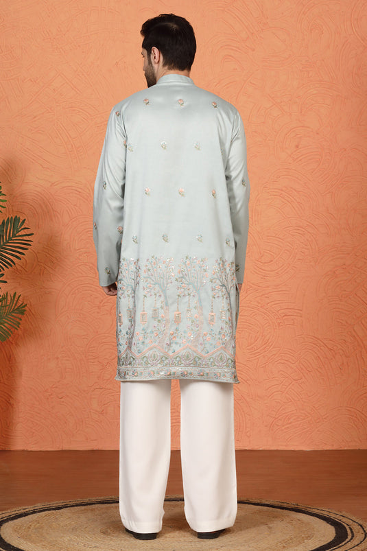 Upwan Utsav Embroidered Kurta with Loose Fit Parallel Pants