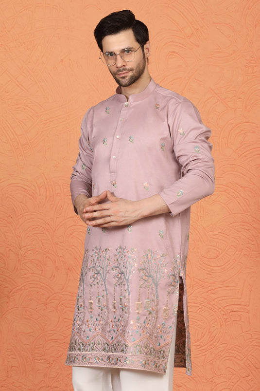 Upwan Utsav Embroidered Kurta with Loose Fit Parallel Pants