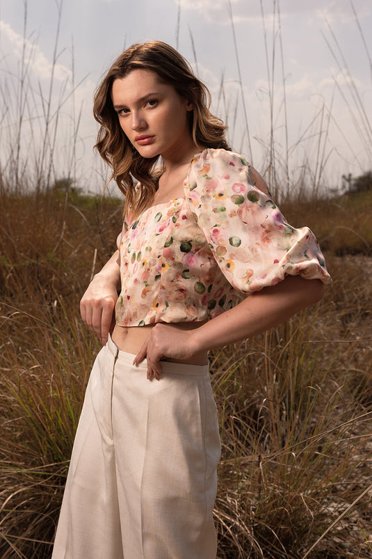Whispering Pastels Crop Top
