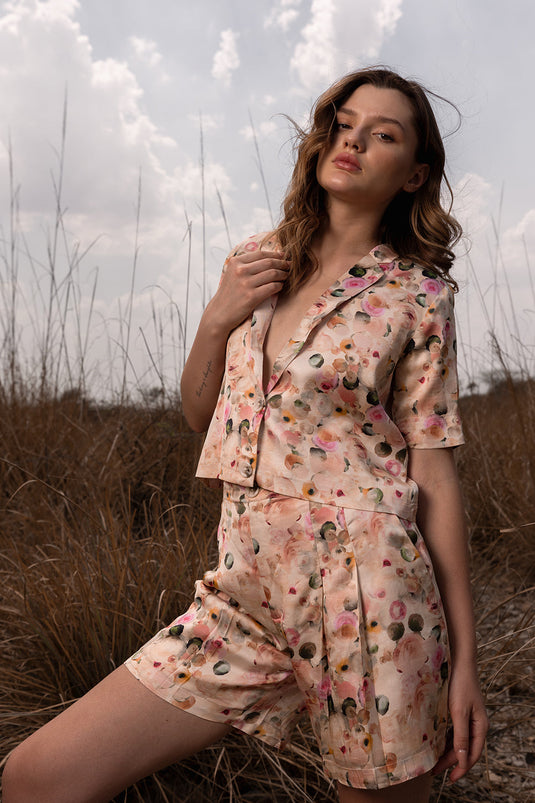 Whispering Pastels Short Blazer And Shorts Co-Ord
