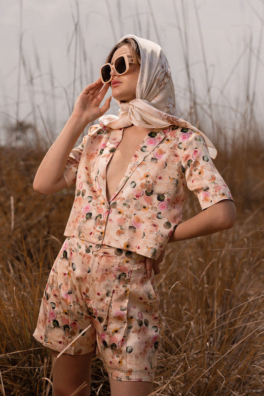 Whispering Pastels Short Blazer And Shorts Co-Ord
