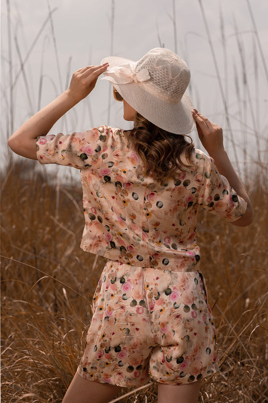 Whispering Pastels Short Blazer And Shorts Co-Ord