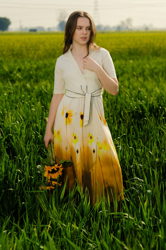 Yellow Meadow Blazer Dress
