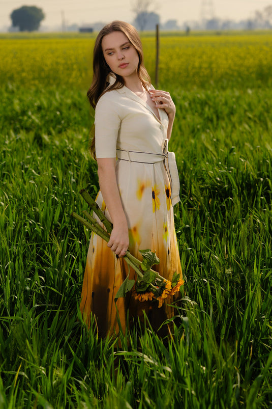 Yellow Meadow Blazer Dress