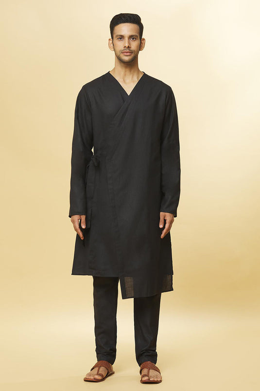 Tatvam Arigato Cotton Solid Kurta & Pyjama Set