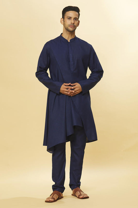 Tatvam Angira Cotton Solid Kurta & Pyjama Set