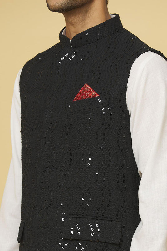 Alankar Embroidered Nehru Jacket