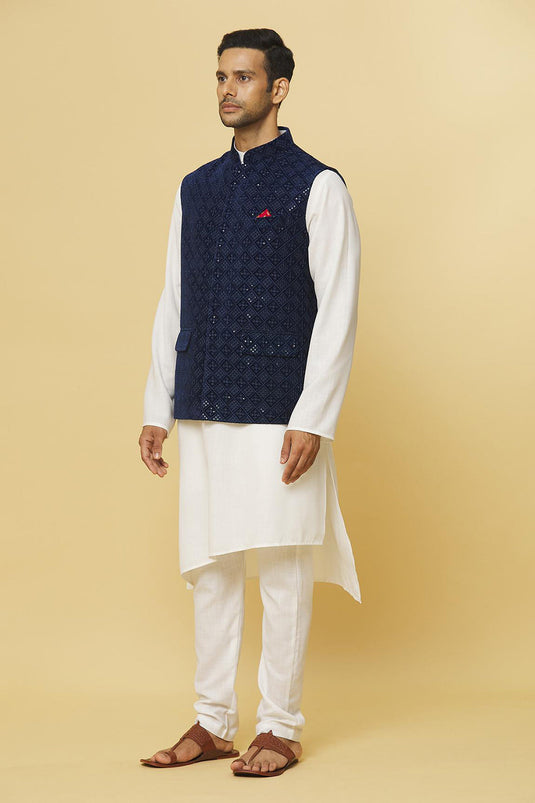 Nawab Embroidered Nehru Jacket