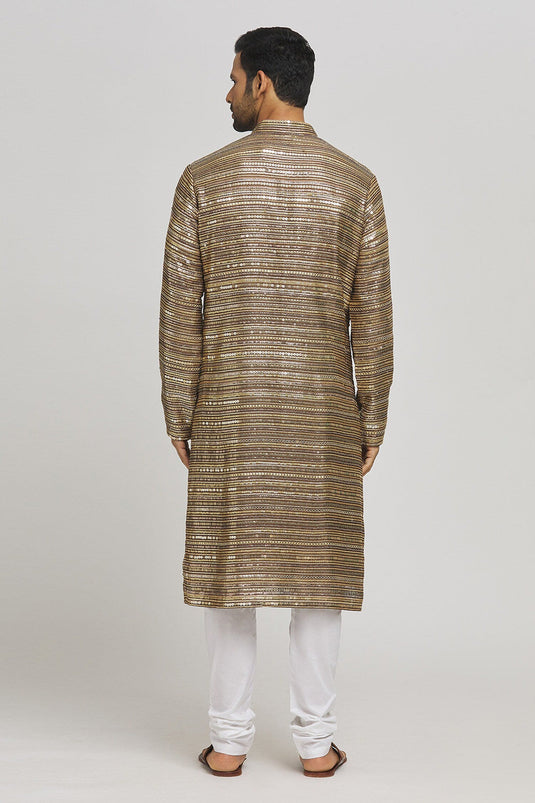Sona Chaandi Embroidered Cotton Kurta & Chudidar Set