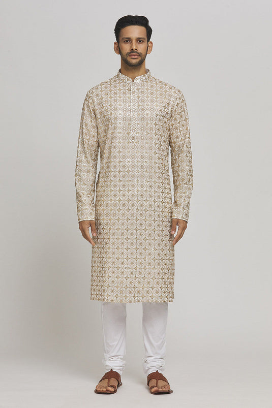 Sunehra Sitara Embroidered Cotton Kurta & Chudidar Set