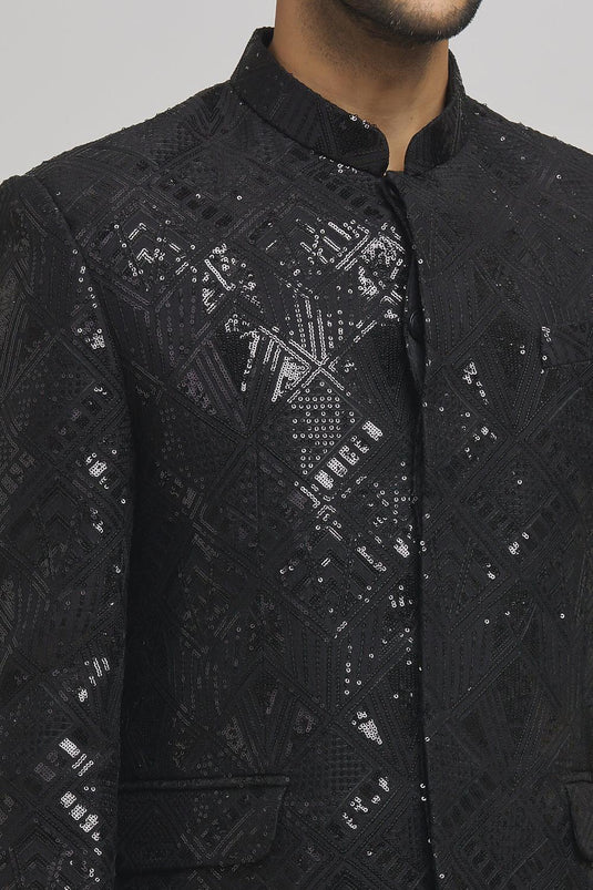 Isha Full Sleeve Embroidered Bandhgala
