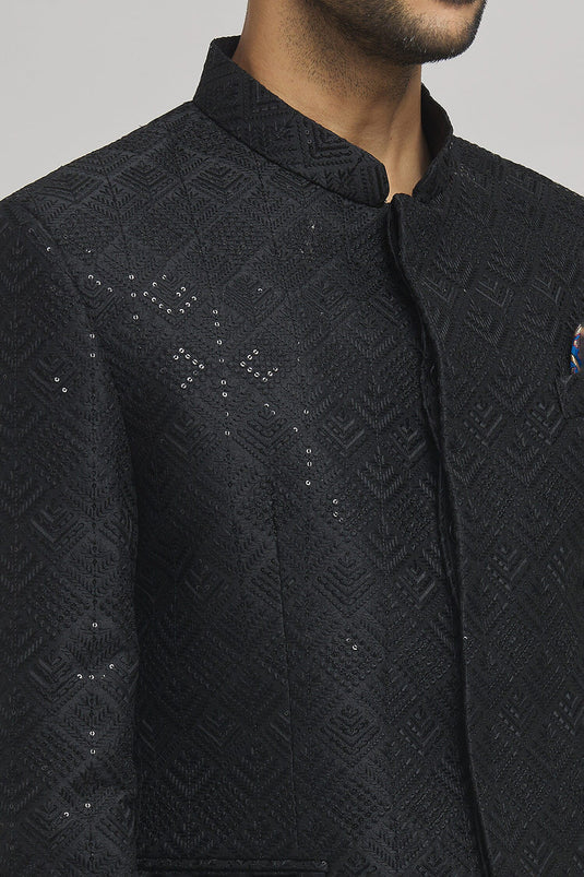 Jahaan Full Sleeve Sequin Work Bandhgala