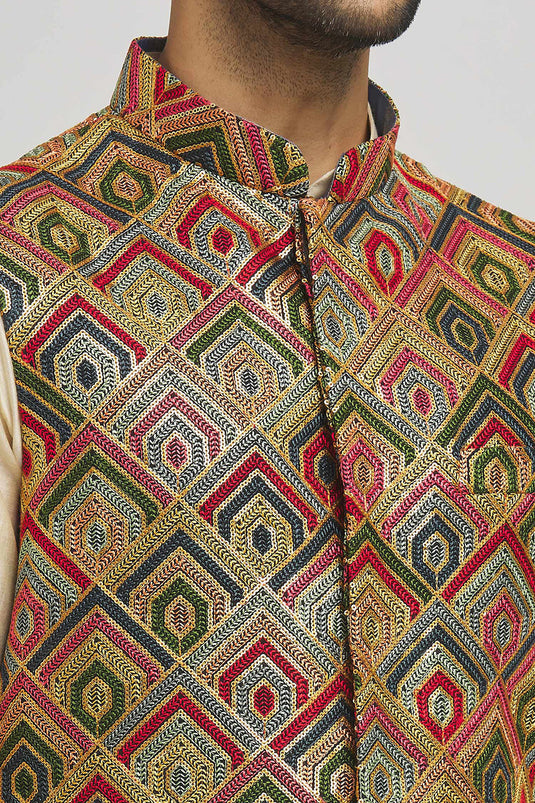 Tyohaar Embroidered Bundi Jacket