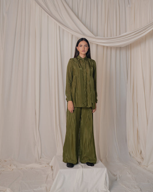 Pleated Shirt Co-ord