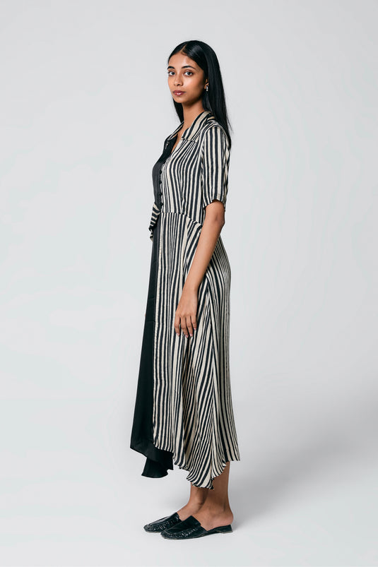 Half and Half dress - Maroon
