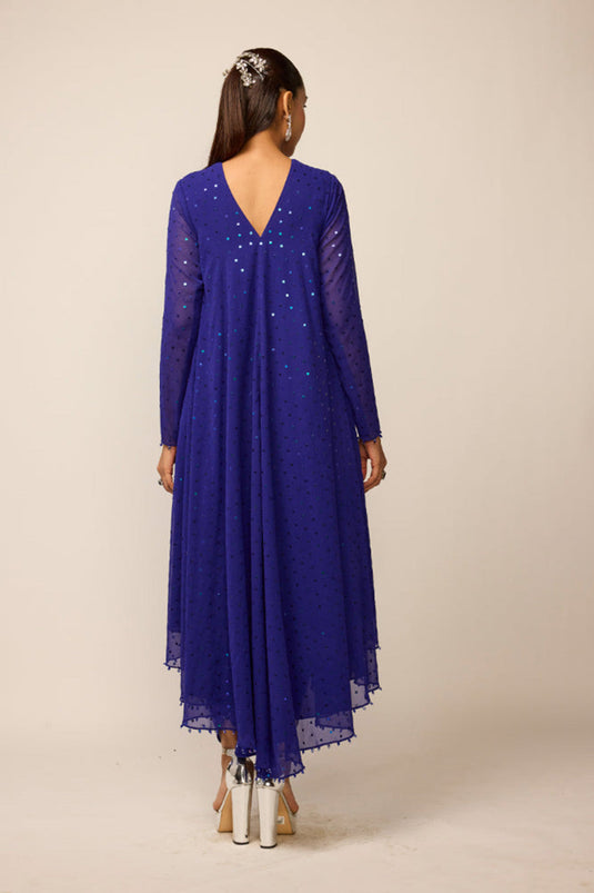 Cocktail Blue Dhoti Kurta Set