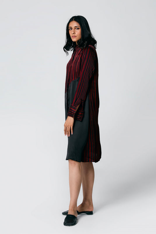Diagonal stripes dress