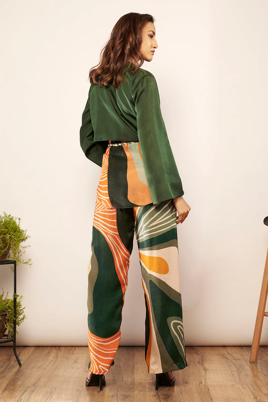 Printed Straight Fit Pants