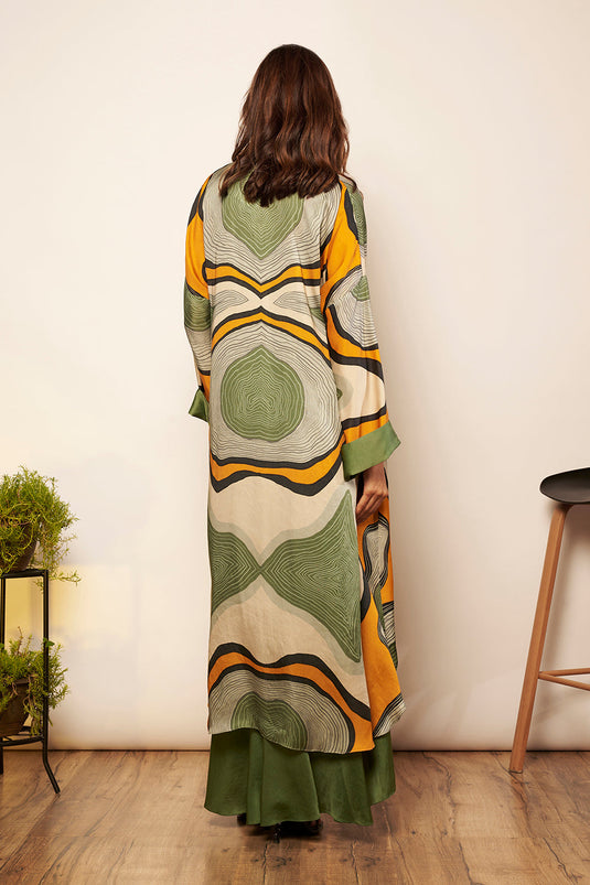 Printed Satin Throw