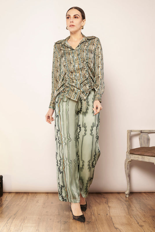 Satin Printed Shirt