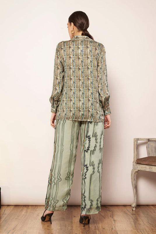 Satin Printed Shirt