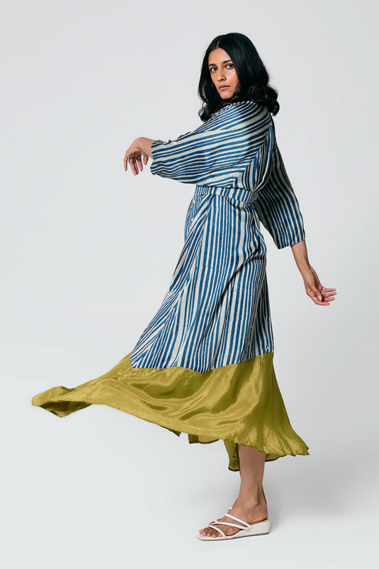 Stripes dress with belt