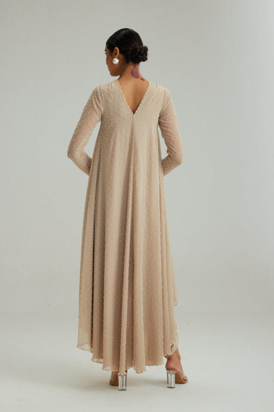 Light Beige pearl Kurta Set