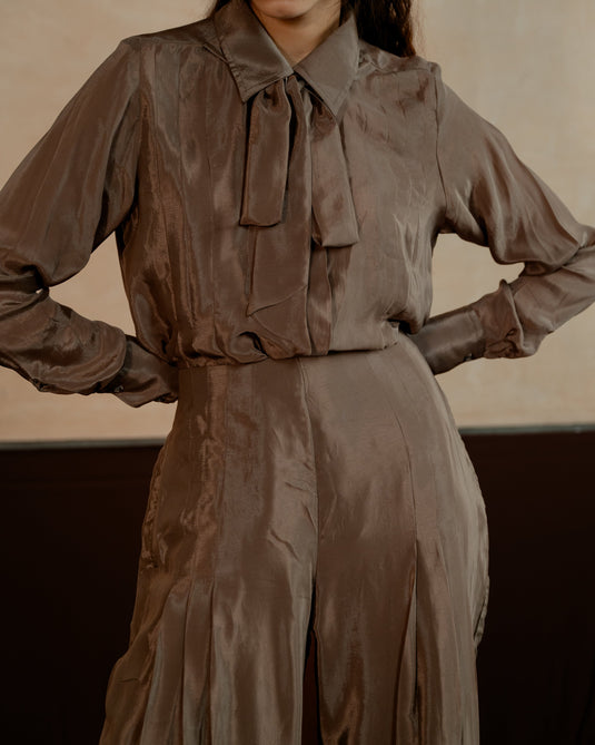 Pleated Shirt Co-ord