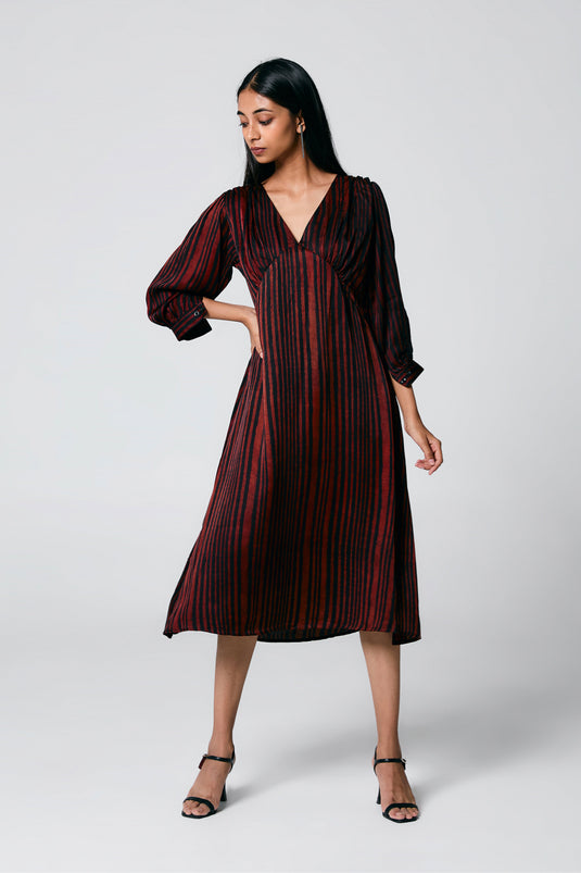 V neck dress