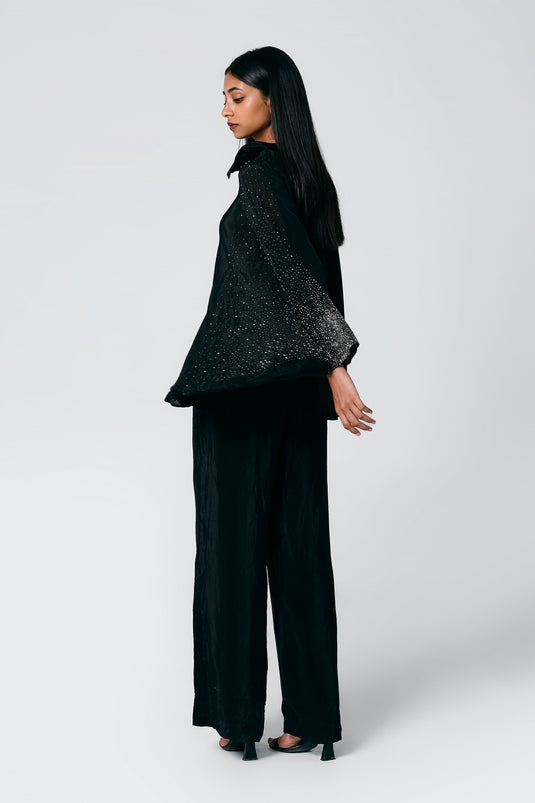 Embroidered Batwing Shirt