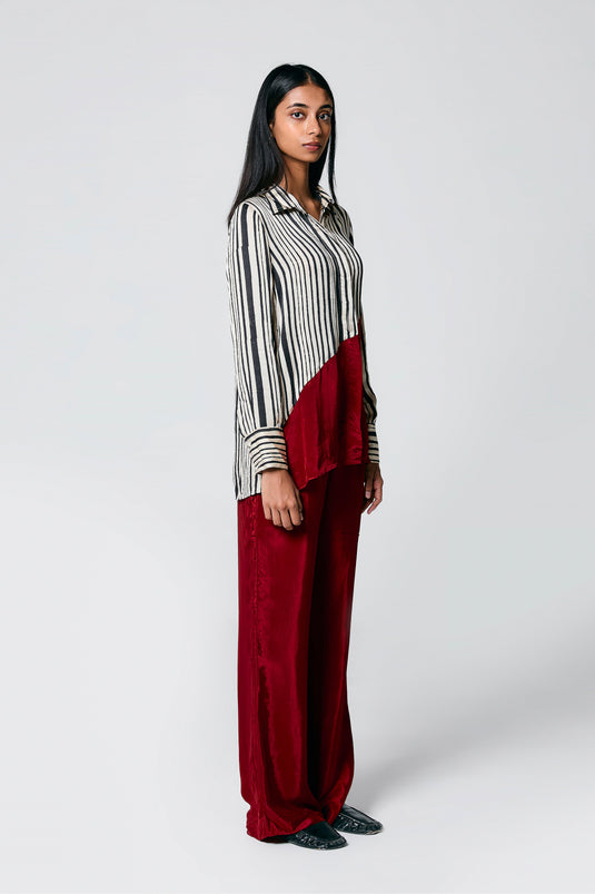 Diagonal shirt coord