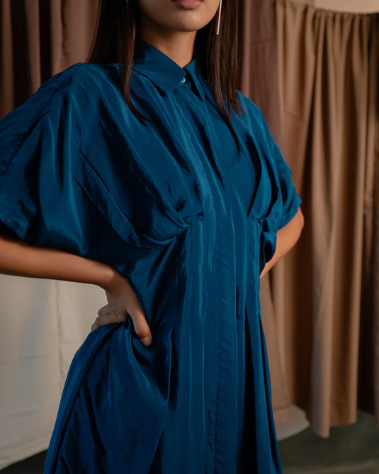 Pleated Shirt Dress