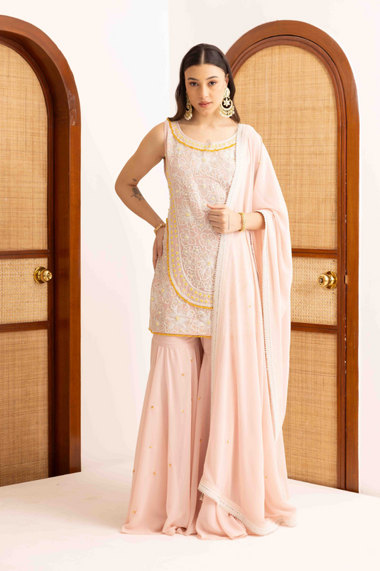 Itr Short Kurta With Sharara