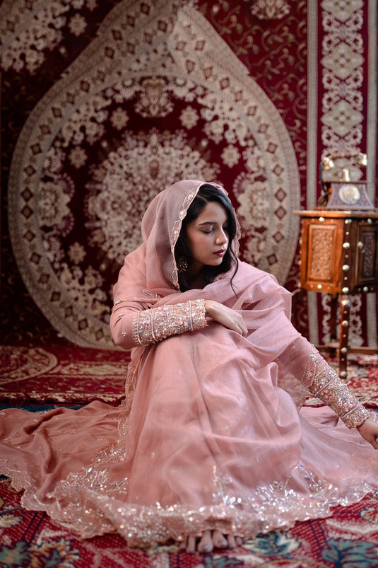 Mocha Glow Festive Anarkali