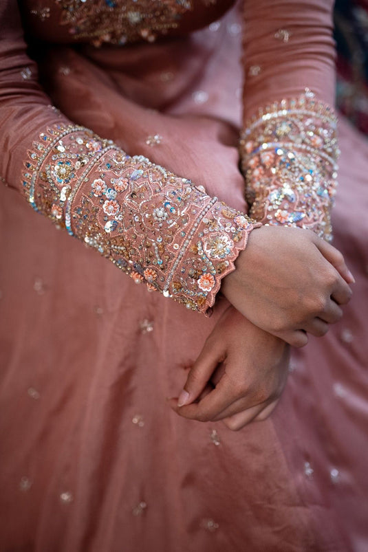 Mocha Glow Festive Anarkali