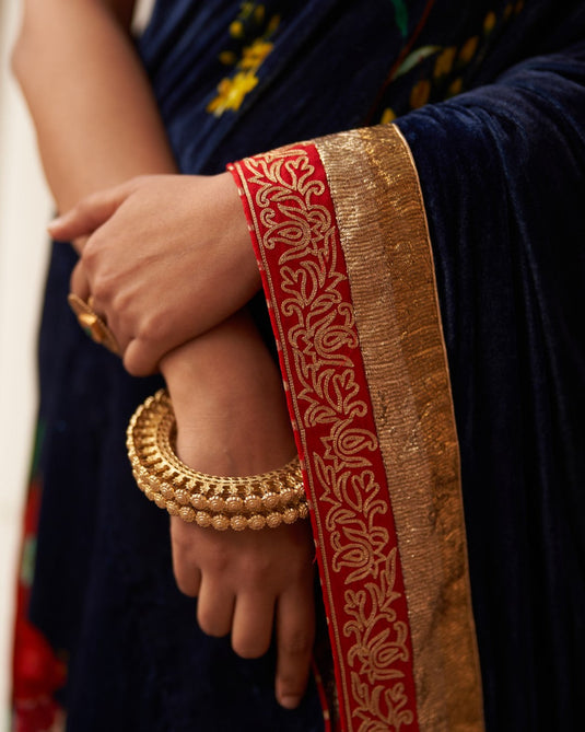 Syahi  Makhmal Saree