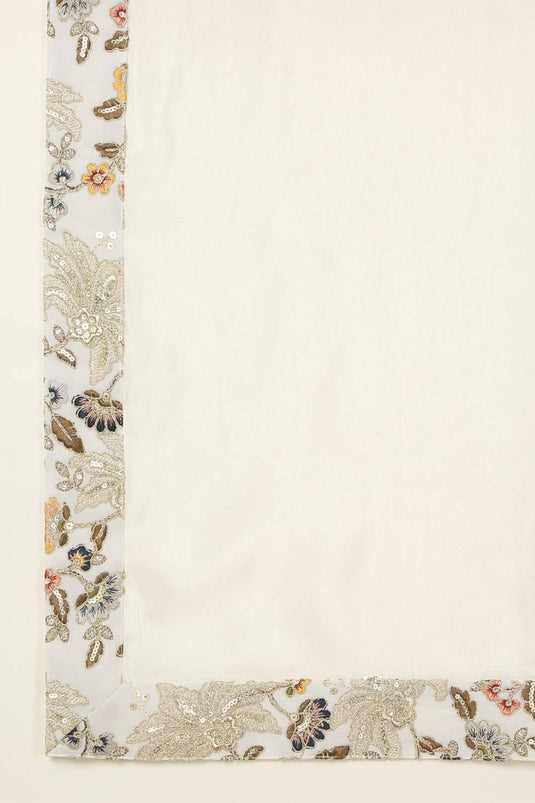 Aham Pushp Thread Embroidered Kurta Set - Ivory