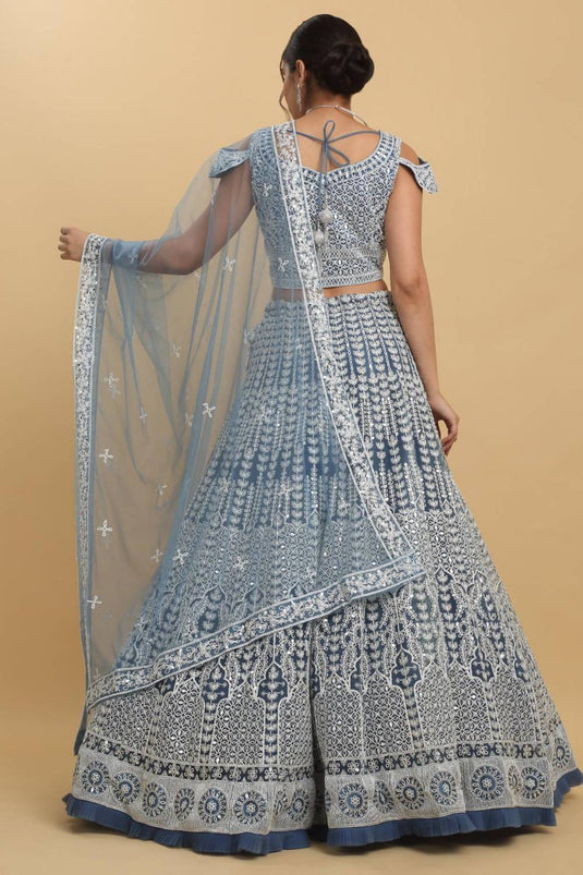 Suhana Mirror Embroidered Leaf Neck Lehenga Set
