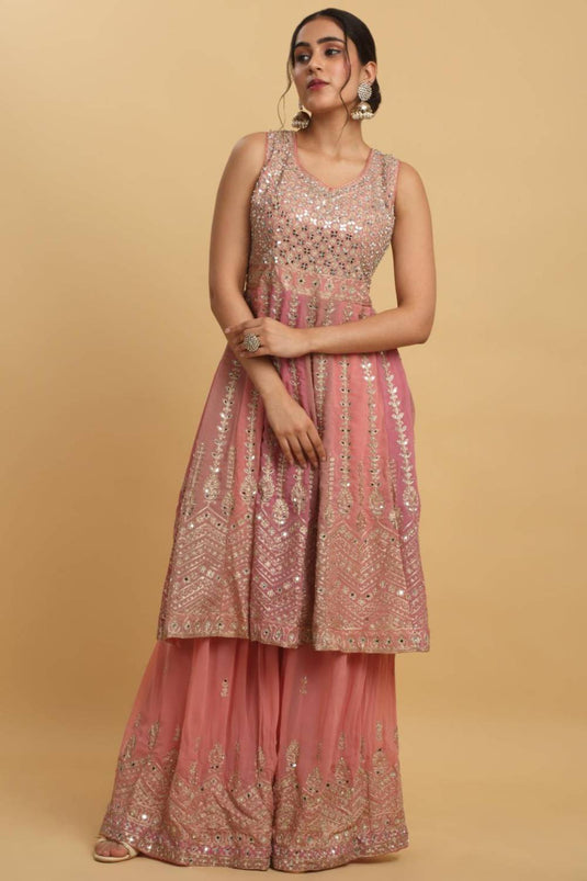 Trishna Embroidered Kurta Sharara Set