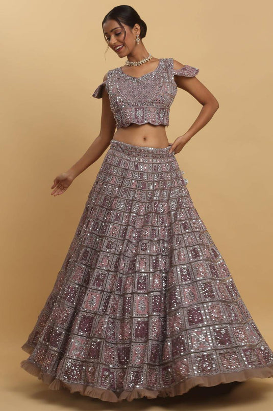 Gunaar Mirror Embroidered Lehenga Set