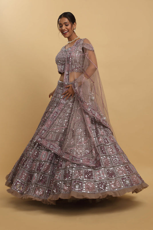 Gunaar Mirror Embroidered Lehenga Set