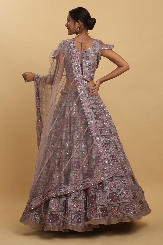Gunaar Mirror Embroidered Lehenga Set